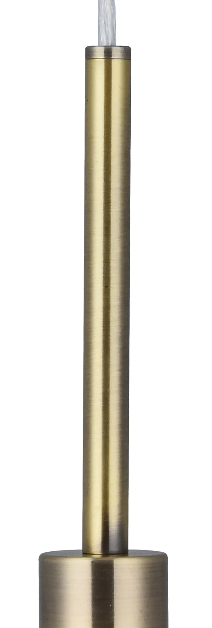 Baymont 40cm Pendant 1 Light Antique Brass, Grey DK0214  Deco Baymont AB GR